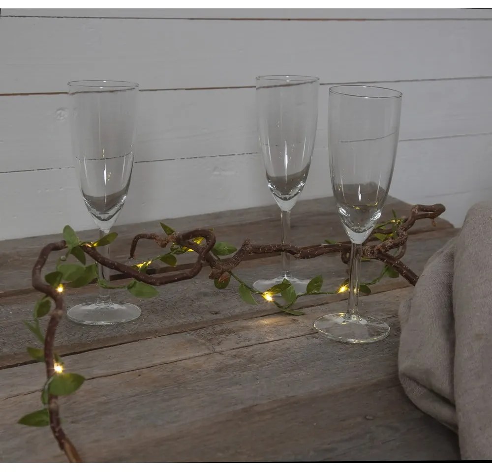 Zielona girlanda świetlna LED Star Trading Leaf, dł. 95 cm
