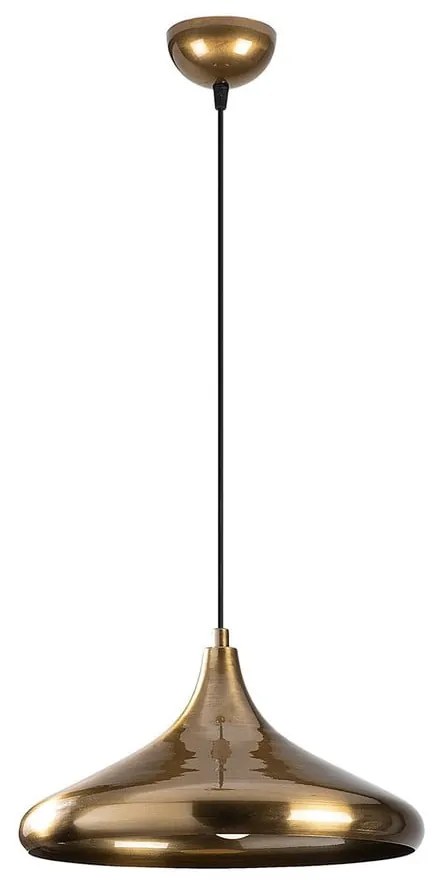 Lampa wisząca w kolorze złota z metalowym kloszem ø 35 cm Berceste – Opviq lights
