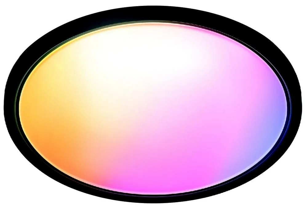 WiZ - LED RGB 32W SUPERSLIM stropní svítidlo Wi-Fi, stmívatelné, černé