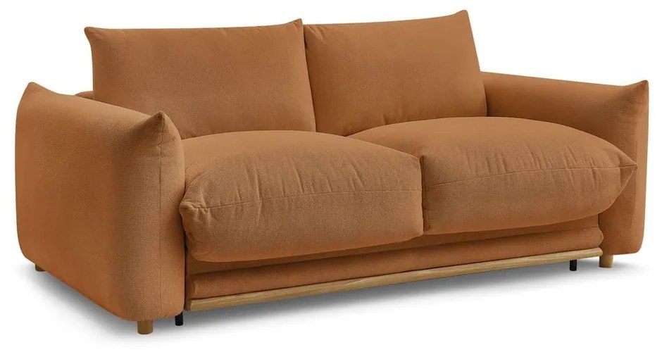 Pomarańczowa rozkładana sofa 214 cm Ernest – Bobochic Paris