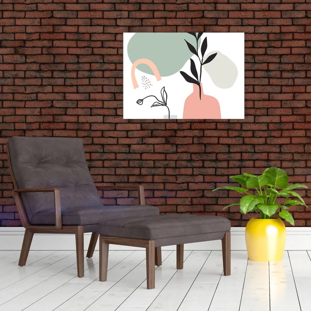 Obraz na szkle - Kwiaty w wazonie N⁰3 (70x50 cm)