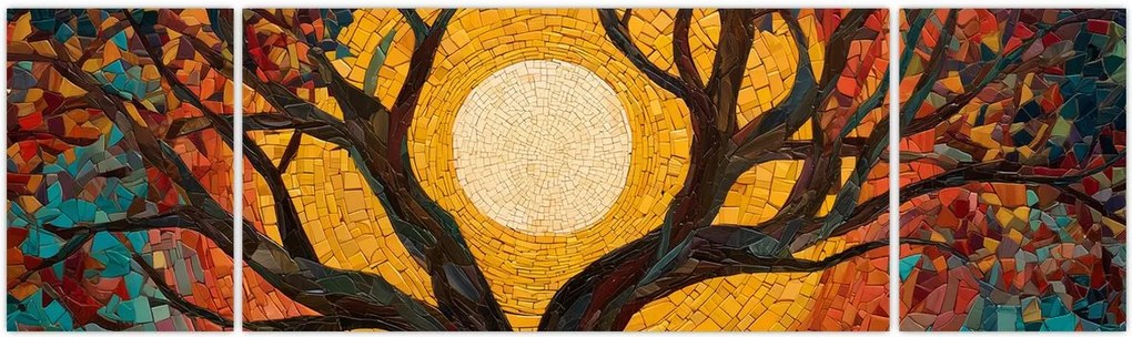 Obraz - Słońce w koronie drzewa życia (170x50 cm)