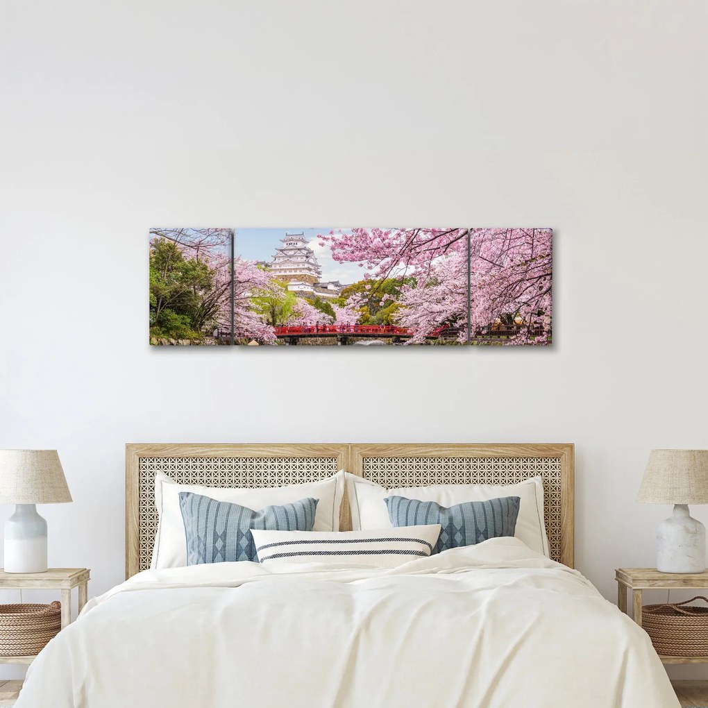 Obraz wiśni japońskiej (170x50 cm)
