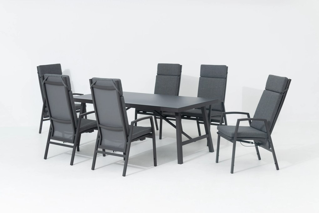 Doppler ARCTIC ogrodowy zestaw wypoczynkowy 6+1 antracyt