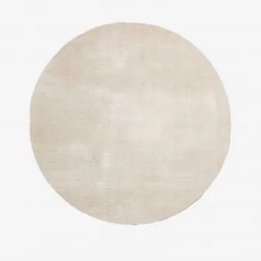 Okrągły Dywan Daroca Kremowa & Ø120 Cm - Sklum