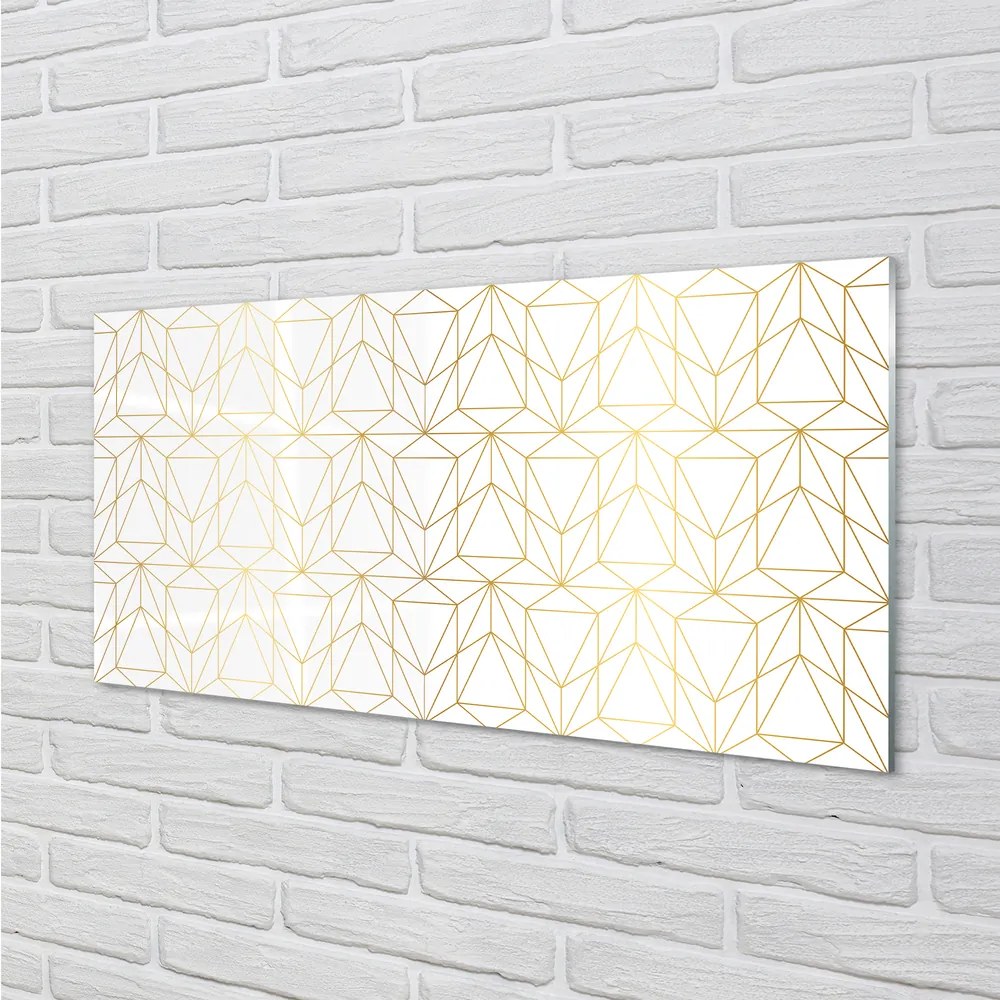 Panel szklany do Kuchni Kontury Trójkątów