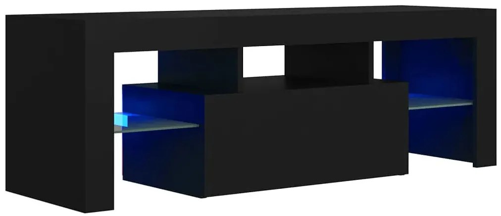 Czarna nowoczesna szafka RTV z LED - Artbo