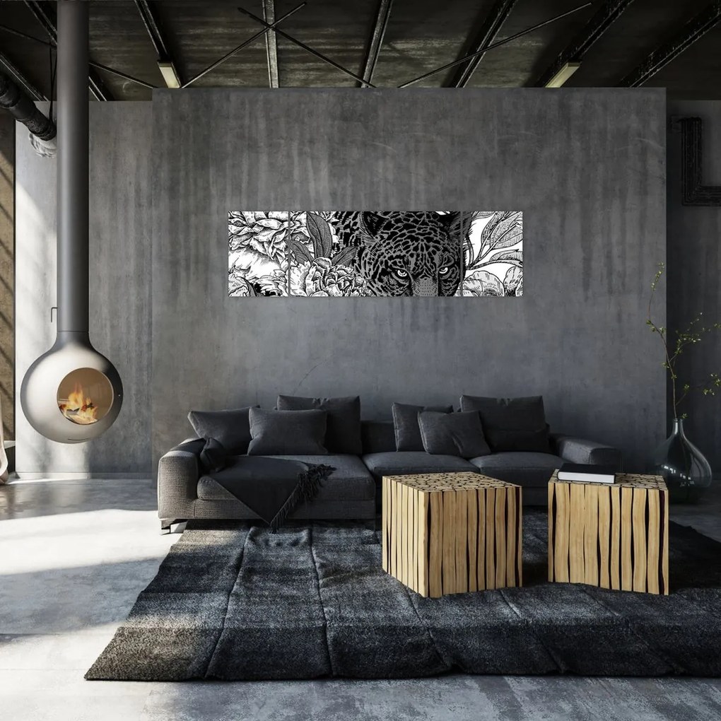 Obraz - Egzotyczny ogród (170x50 cm)