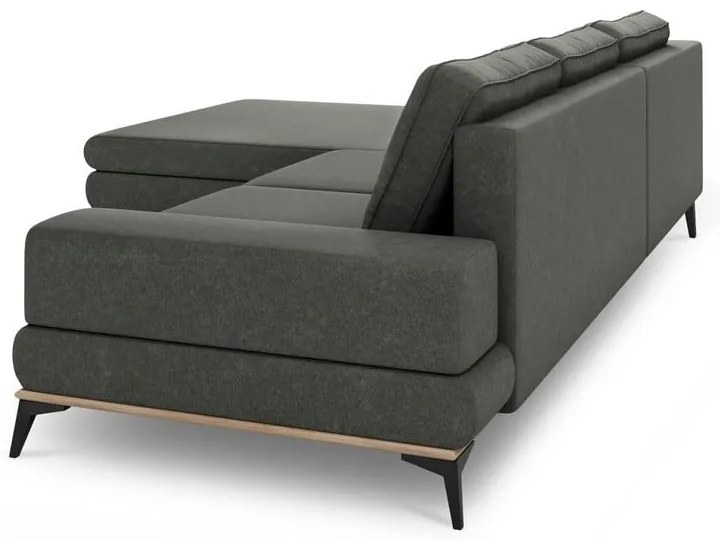 Ciemnoszary rozkładany narożnik Windsor &amp; Co Sofas Planet, lewostronny
