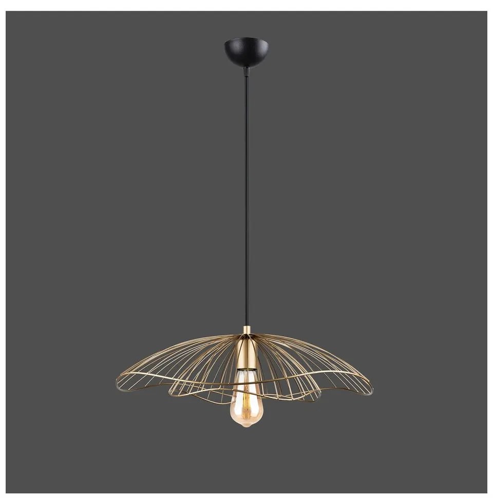 Lampa wisząca w kolorze złota Squid Lighting Root, wys. 111 cm