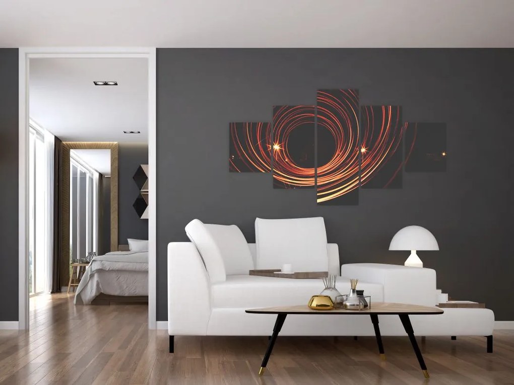 Obraz abstrakcyjnych linii (125x70 cm)