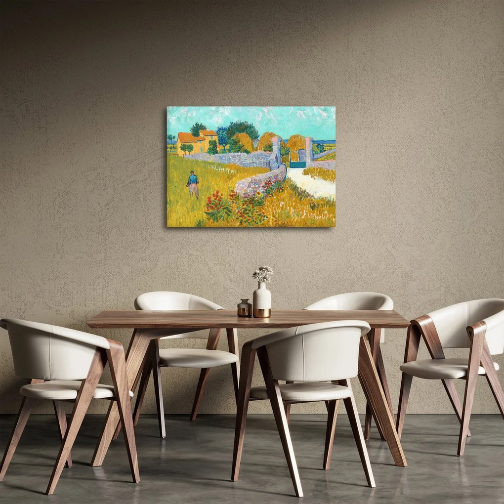 Obraz - Vincent van Gogh, Farmhouse in Provence, reprodukcje (70x50 cm)