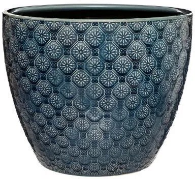 Doniczki ceramiczne, 3 sztuki, ze zdobieniami
