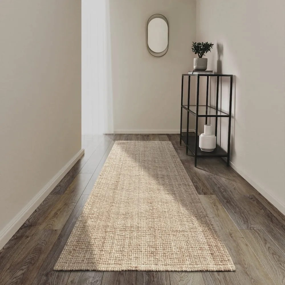 Dywan naturalny jutowy Villeroy & Boch Rosalie kremowy 80 cm x 200 cm