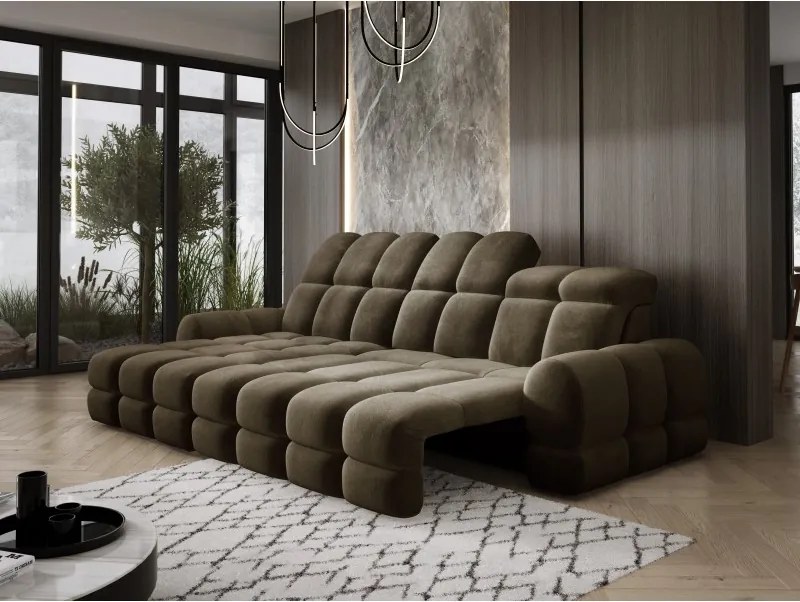 Narożnik TOLLO MINI S Lewostronny Elektryczna regulacja Salvador 10 kolor Oliwkowy WERSAL