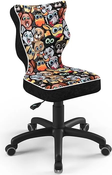 Krzesło z motywem dziecięcym Petit Black rozmiar 3 (119-142 cm)