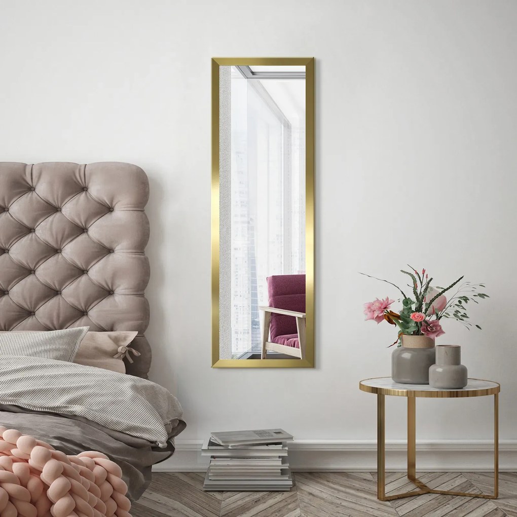 Złote stylowe wiszące lustro Z0-K81