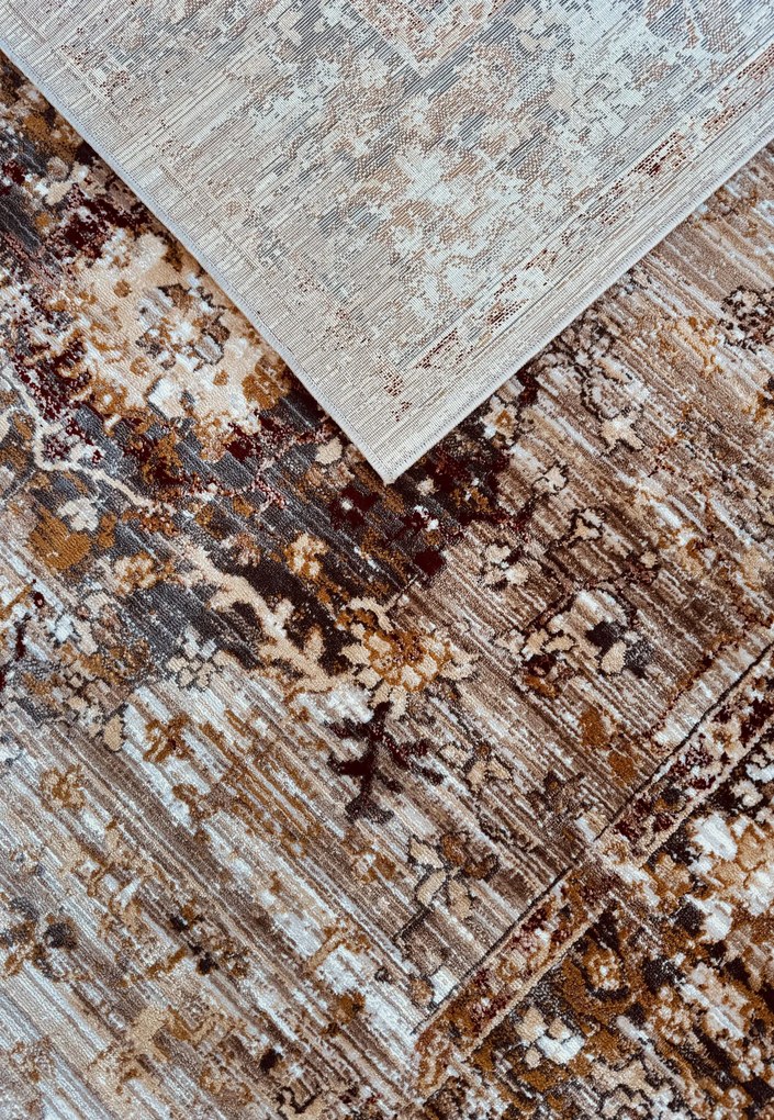 Dywan vintage Vivaldi medalion brązowy 160 cm x 220 cm