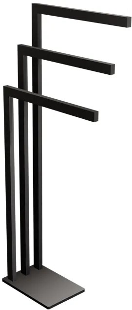 Wieszak na trzy ręczniki czarny