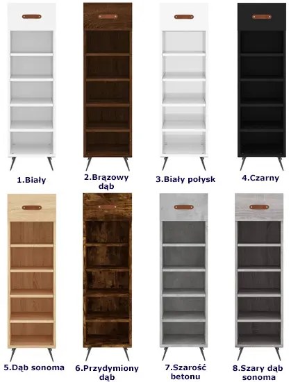 Nowoczesna biała szafka na buty W3-Z36