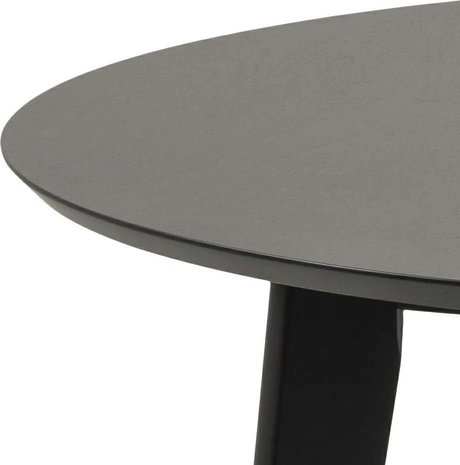 Okrągły stół nierozkładany Roxby 105 cm czarny