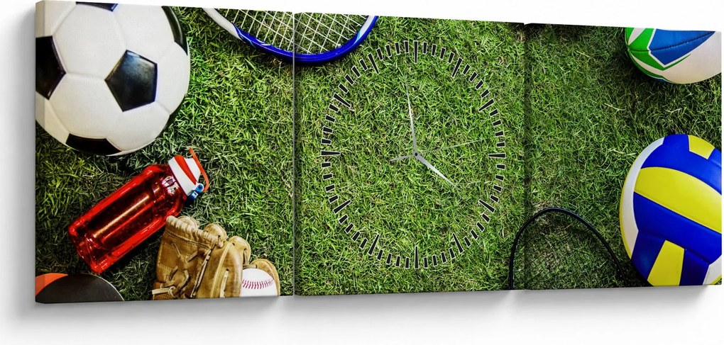 Obraz - Sport (z zegarem) (90x30 cm)
