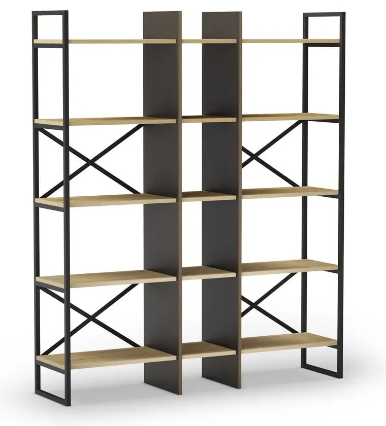 Regał w dekorze dębu 143,5x175 cm Ara – Marckeric