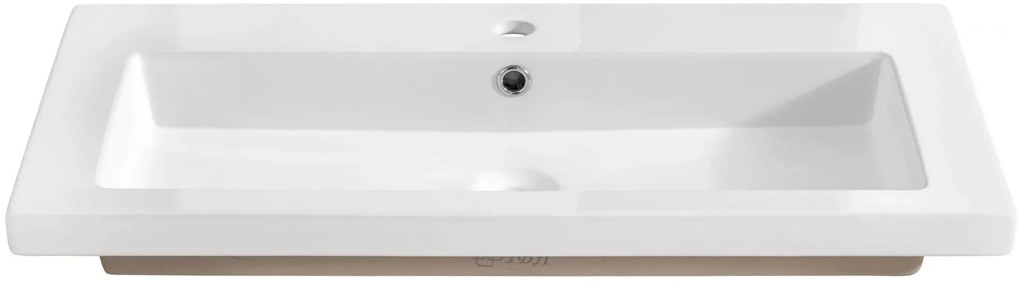Prostokątna umywalka ceramiczna Defires 80 CM - Biała
