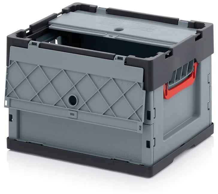 Skrzynki składane z wiekiem, 400x300x270 mm