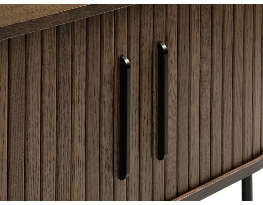 Brązowa szafka pod TV w dekorze dębu 120x56 cm Nola – Unique Furniture