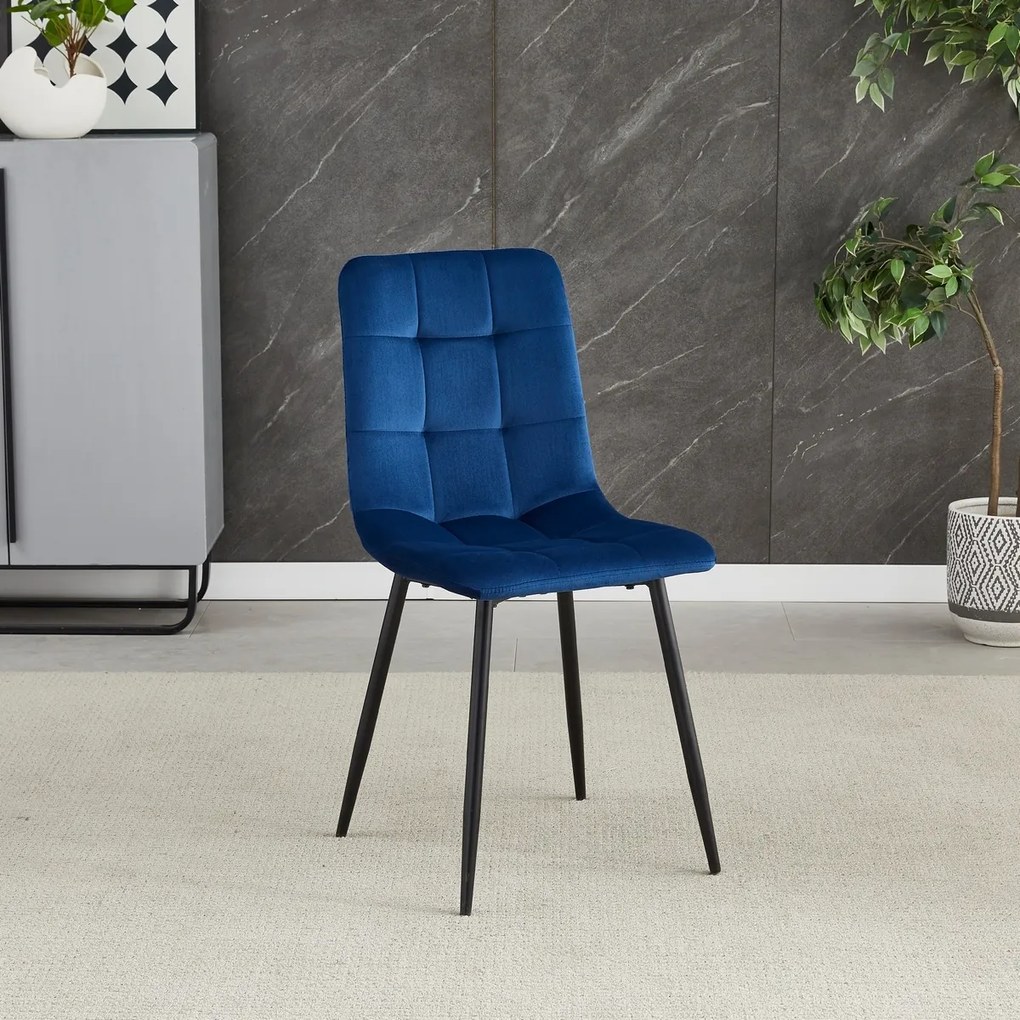 Zestaw krzeseł do jadalni CT-281 BLUE4, 4 szt.
