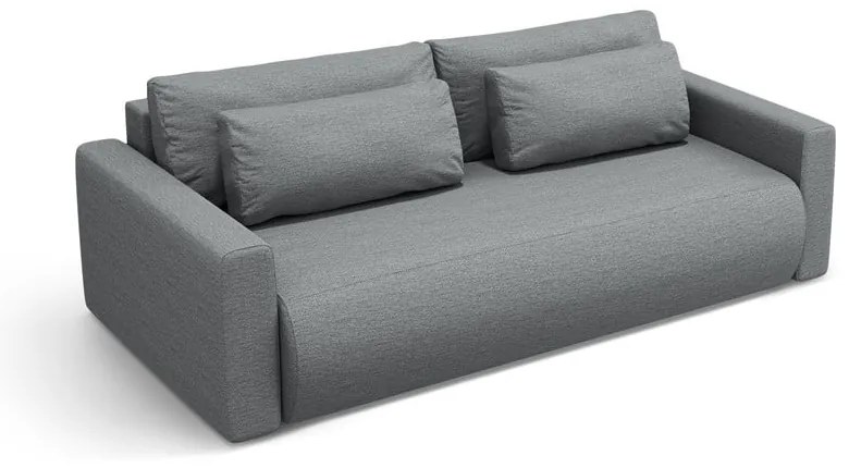 Szara rozkładana sofa ze schowkiem 238 cm Belfast – Cosmopolitan Design