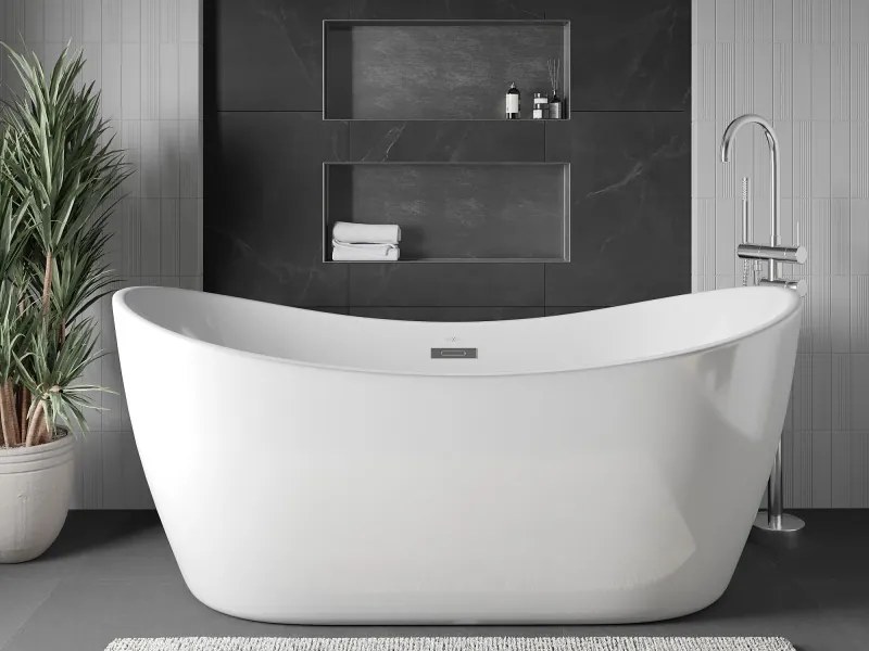 Mexen X-Wall-NR półka wnękowa bez kołnierza 75 x 30 cm, inox - 1911753010