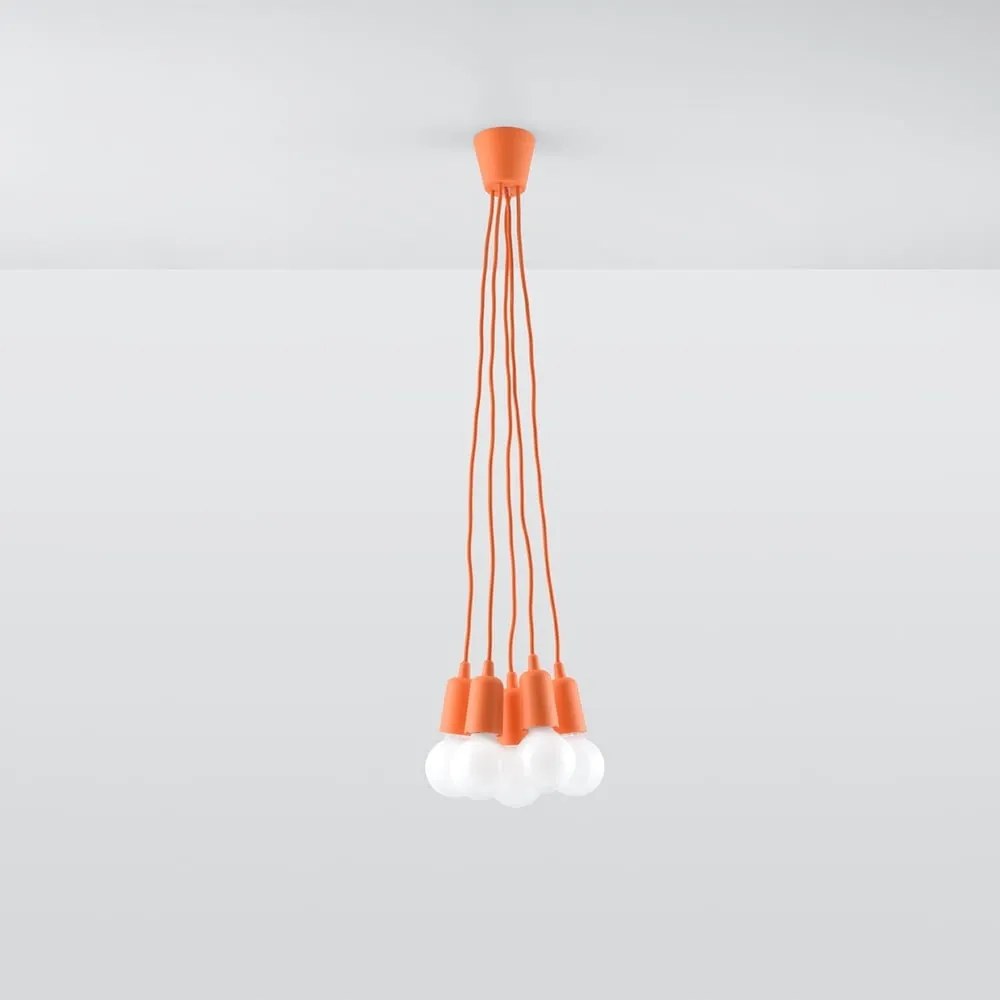 Pomarańczowa lampa wisząca ø 25 cm Rene – Nice Lamps