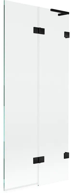 Mexen Lunar L parawan nawannowy 2-skrzydłowy prawy 80 x 150 cm, transparent, czarny - 897L-080-100-70-00-P