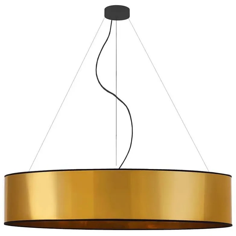 Złota lampa wisząca z okrągłym abażurem 100 cm - EX326 Z0-S75