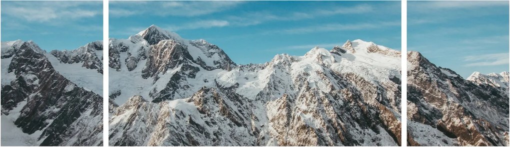 Obraz ośnieżonych szczytów, Fiordland (170x50 cm)