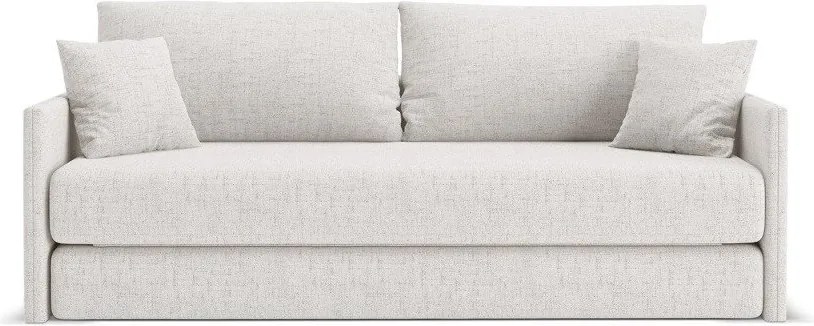 Beżowa rozkładana sofa z tkaniny szenilowej 209 cm Shannon – Cosmopolitan Design