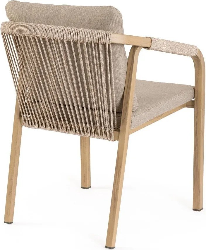 Metalowe krzesło ogrodowe w naturalnym kolorze Kalimera – Bizzotto