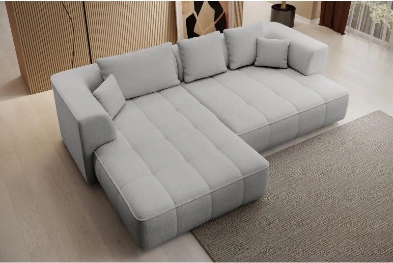 Narożnik ALBIO S Lewostronny z elektryczną regulacją siedziska, funkcja spania, wolnostojący w tkaninie EDEN 17 WERSAL