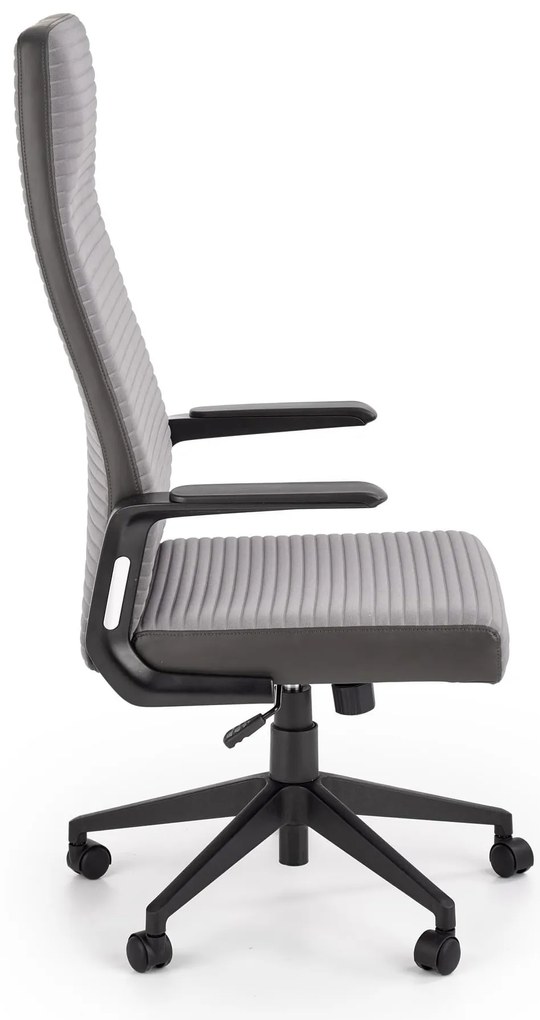 REZZO fotel gabinetowy popielaty, nowoczesny, TILT, obrotowy, regulowany