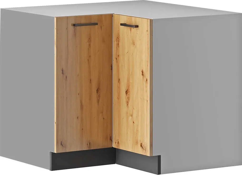 Narożna szafka kuchenna z podwójnymi drzwiczkami dąb artisan 90 cm G4-E58