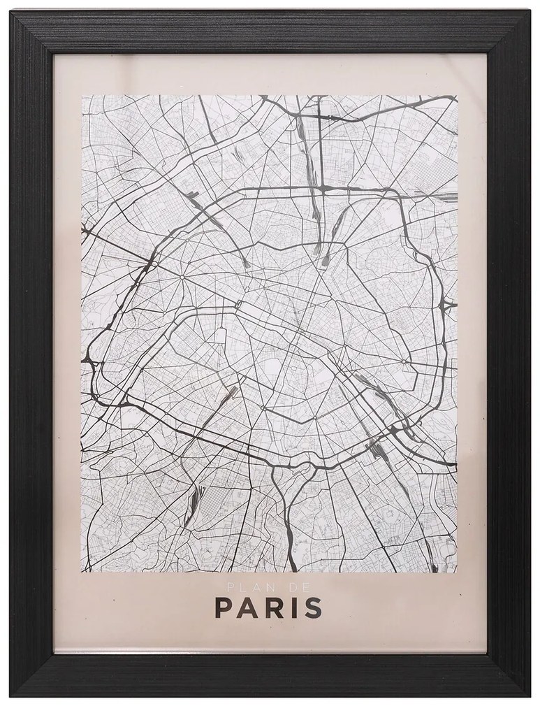 Plakat w ramce mapa miasta, 18 x 24 cm
