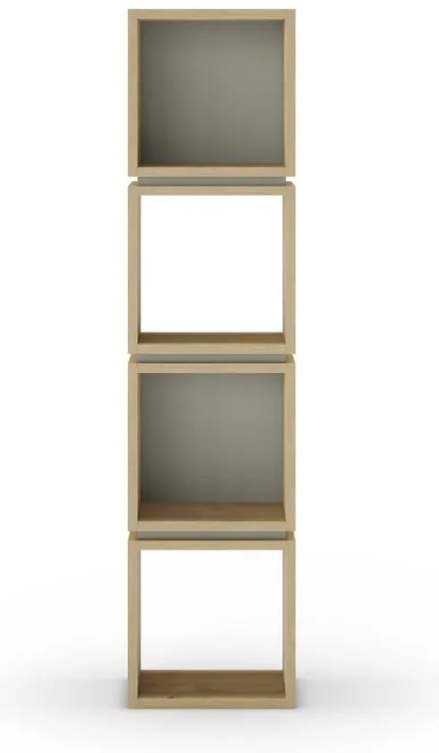 Zielony/naturalny regał w dekorze dębu 32x133 cm Lofty – Marckeric