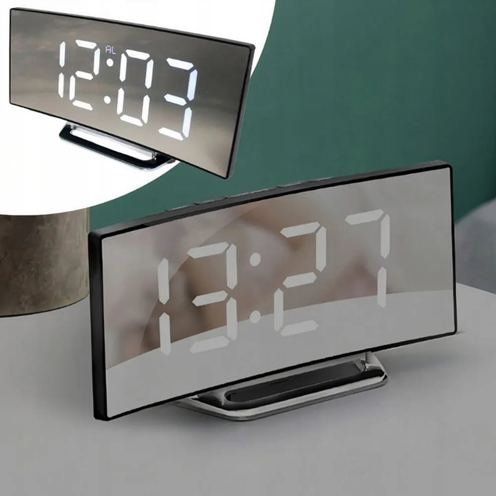 Zegar cyfrowy LED Mirror - DT-6507 (Biała)