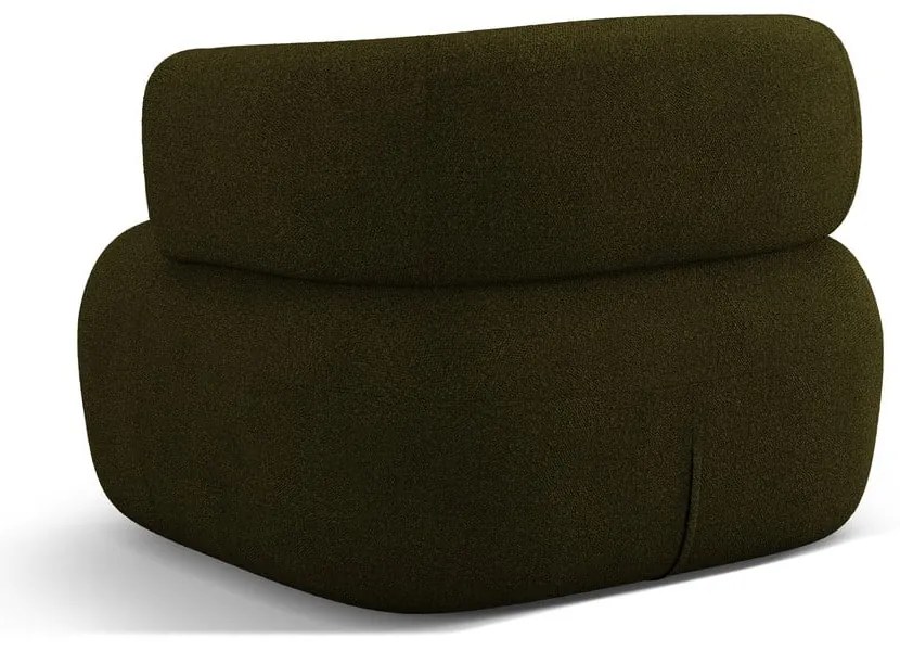 Zielony fotel z materiału bouclé Jenny – Micadoni Home