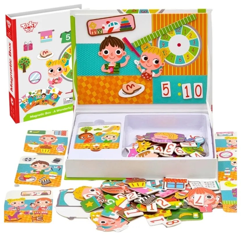 Tooky toy puzzle drewniane pudełko magnetyczne