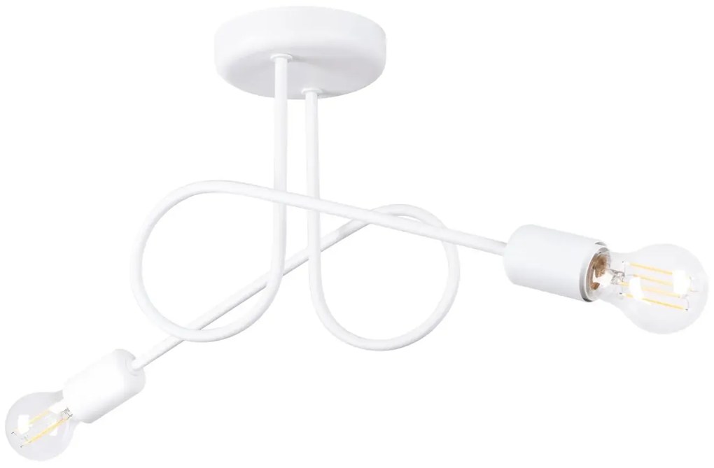 Żyrandol LOOP 2 biały supeł SOLLUX  LIGHTING