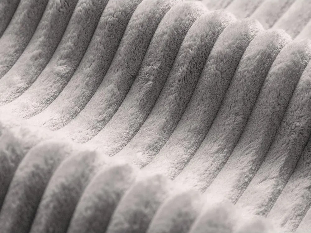 Jasnoszare tapicerowane łóżko dwuosobowe ze schowkiem ze stelażem 180x200 cm Martina – Micadoni