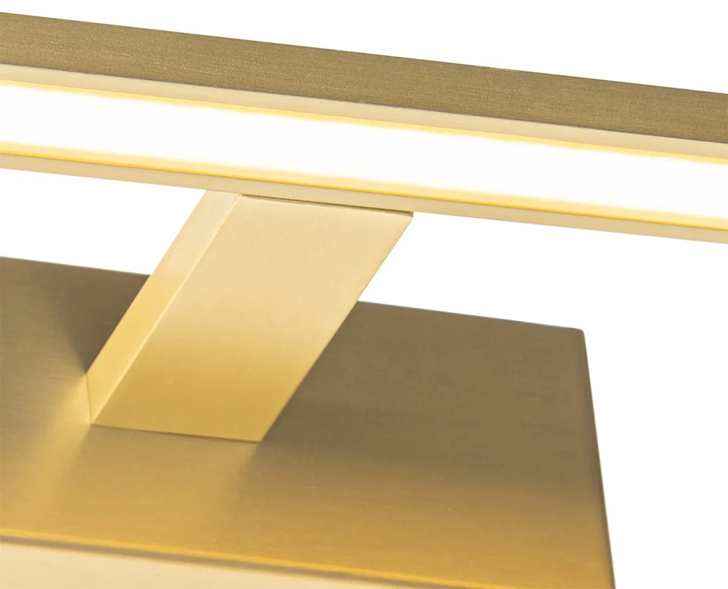 Lampa ścienna mosiądz 62 cm w tym LED IP44 - JerreDesignerski Oswietlenie wewnetrzne